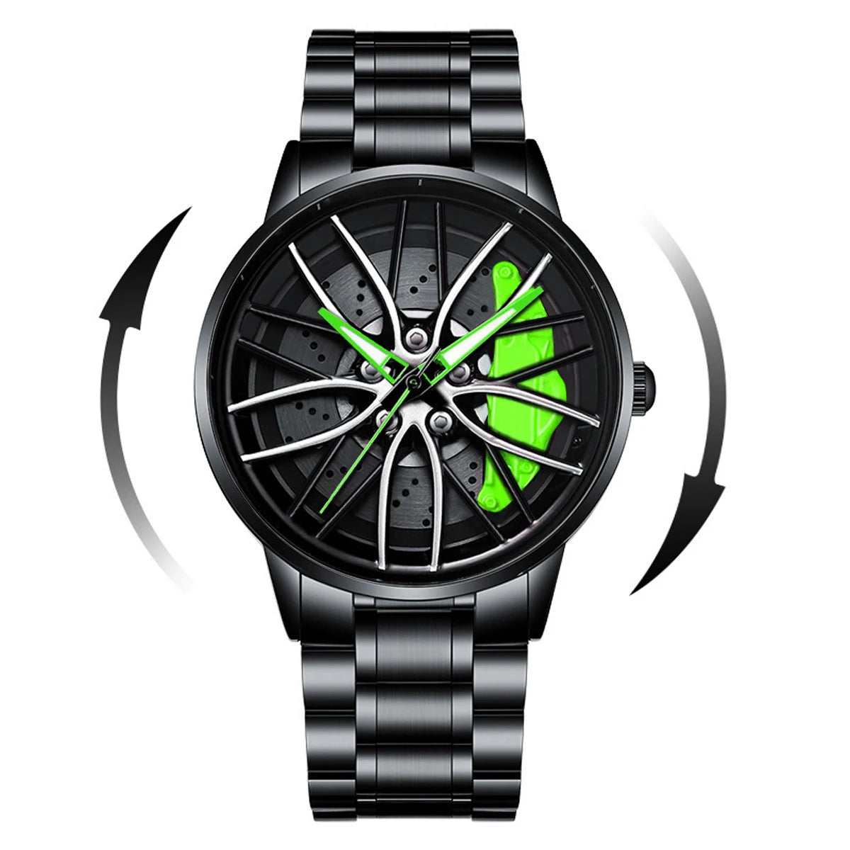 2024 New Car Watch | Rotating Dial Quartz | VOOM Sports Black Wristwatch for Men