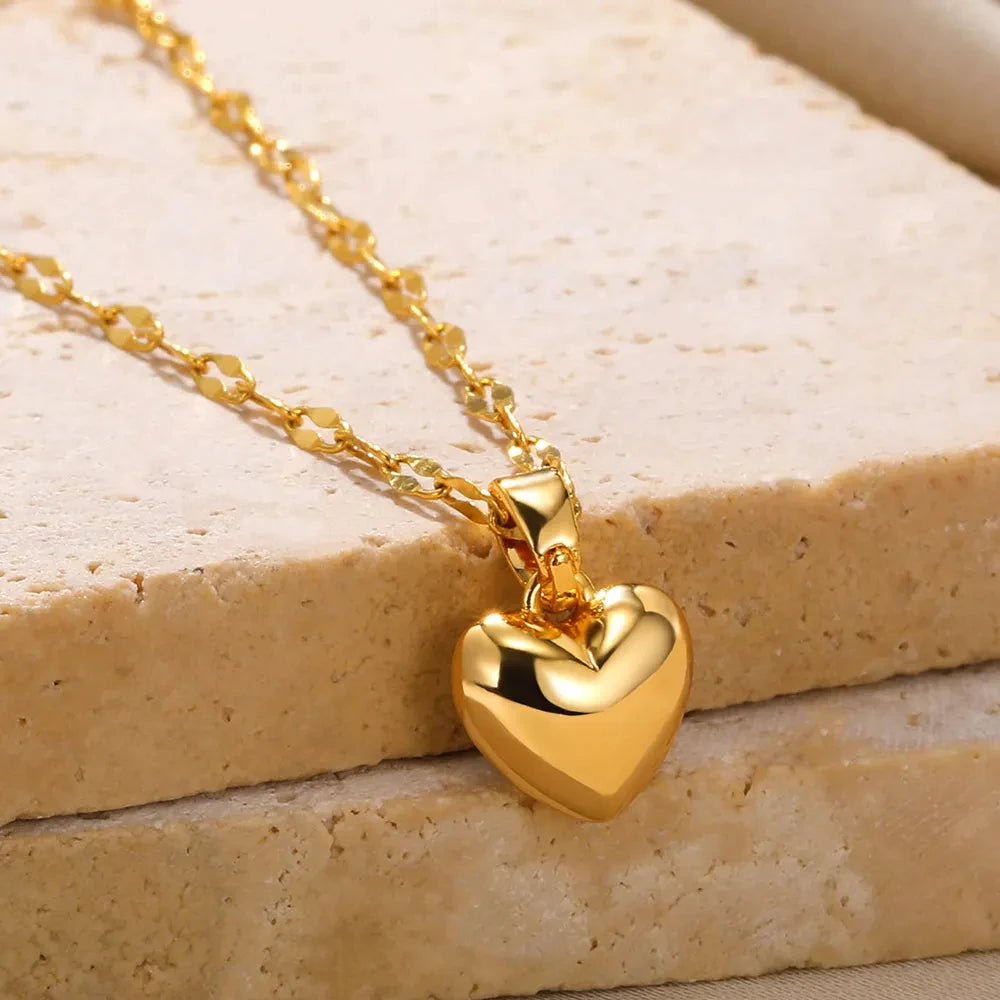 Stainless Steel Love Heart Necklace for Women – 2024 Trend | Free Shipping