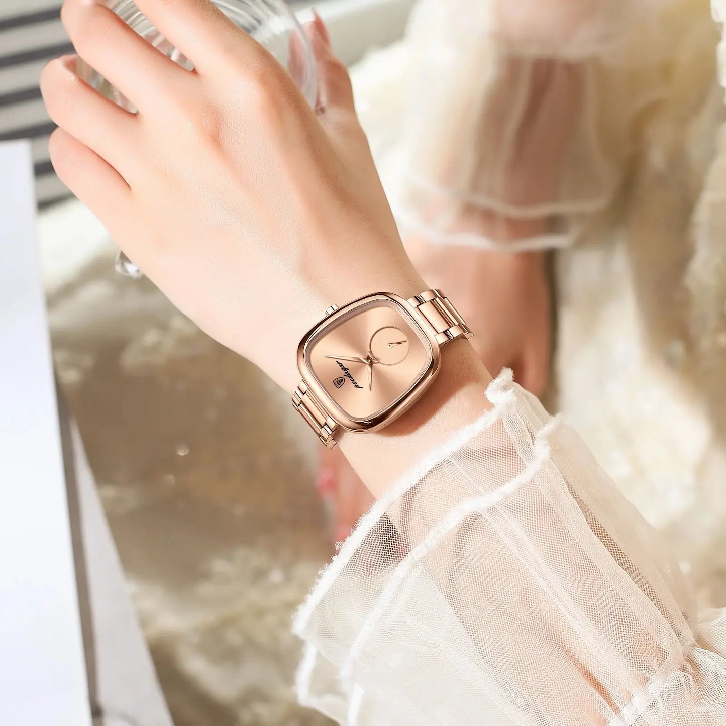 POEDAGAR Luxury Women's Watch – Waterproof Stainless Steel Quartz