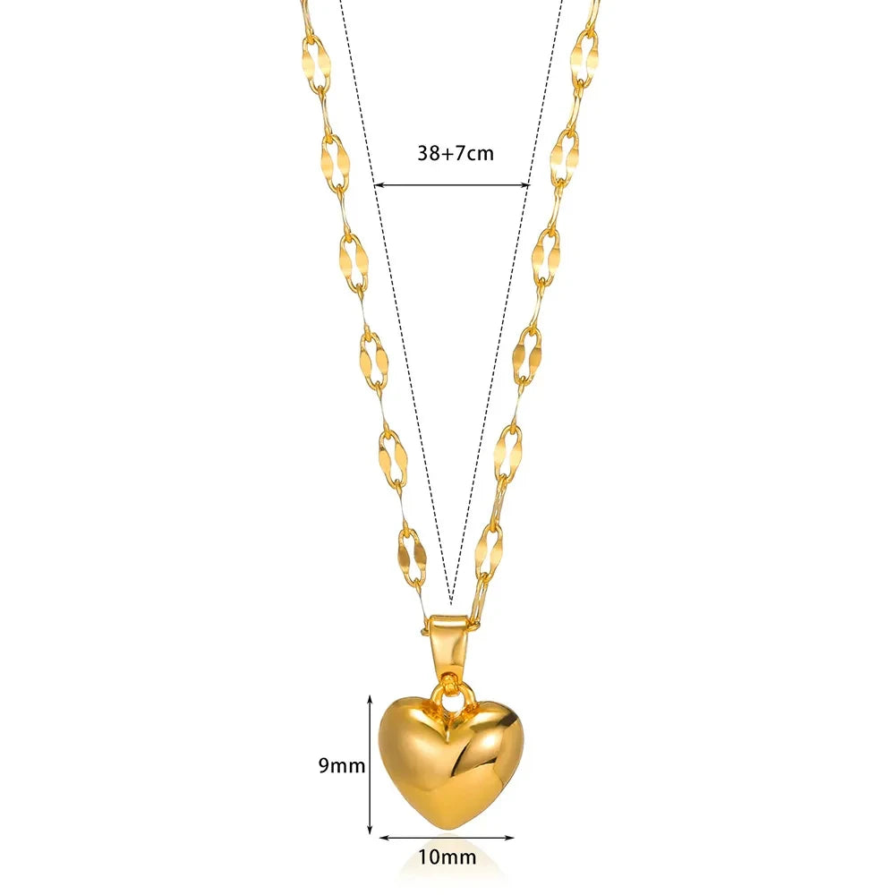 Stainless Steel Love Heart Necklace for Women – 2024 Trend | Free Shipping