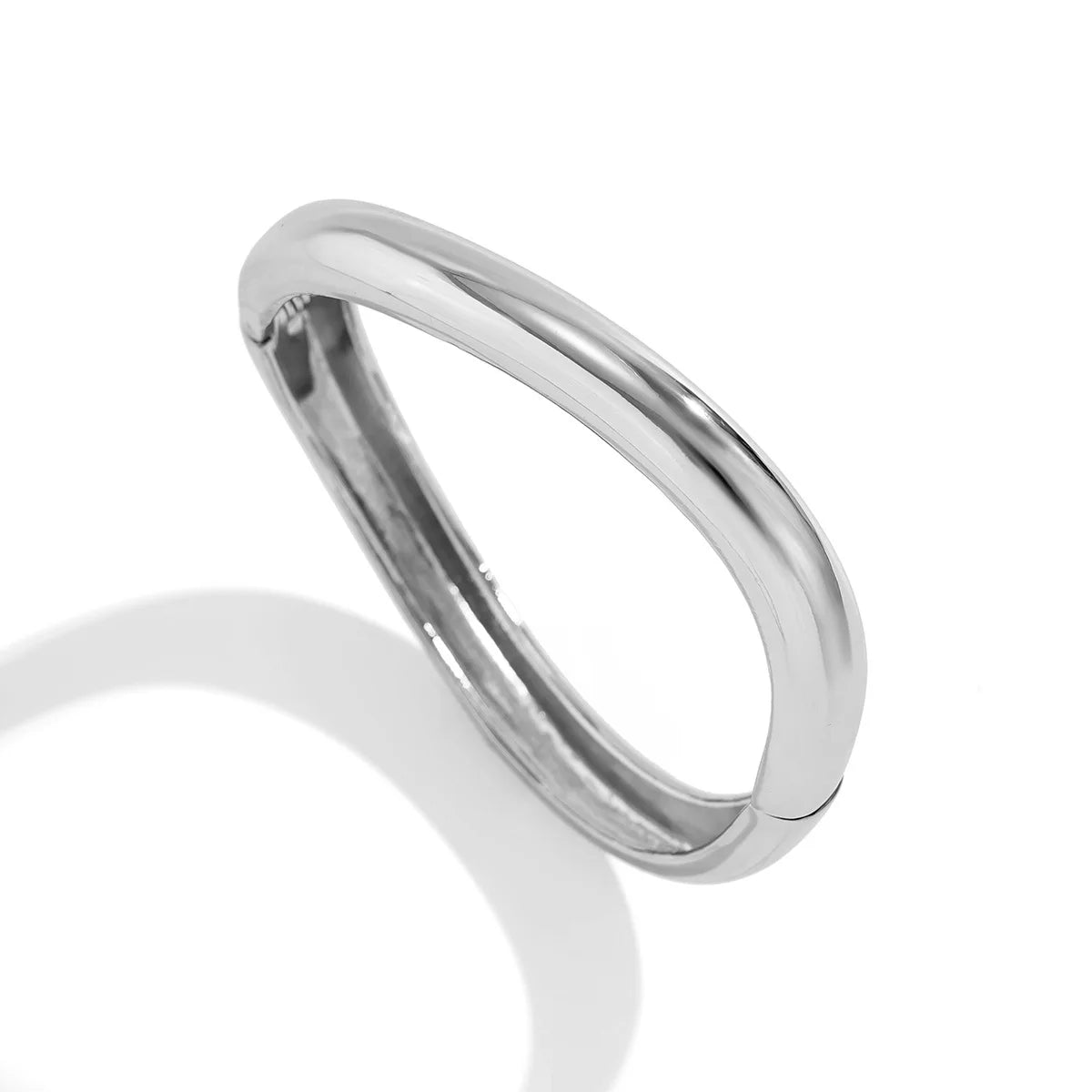 KMVEXO Round Smooth Bracelet Bangle – Minimalist Gold & Silver Charm Jewelry