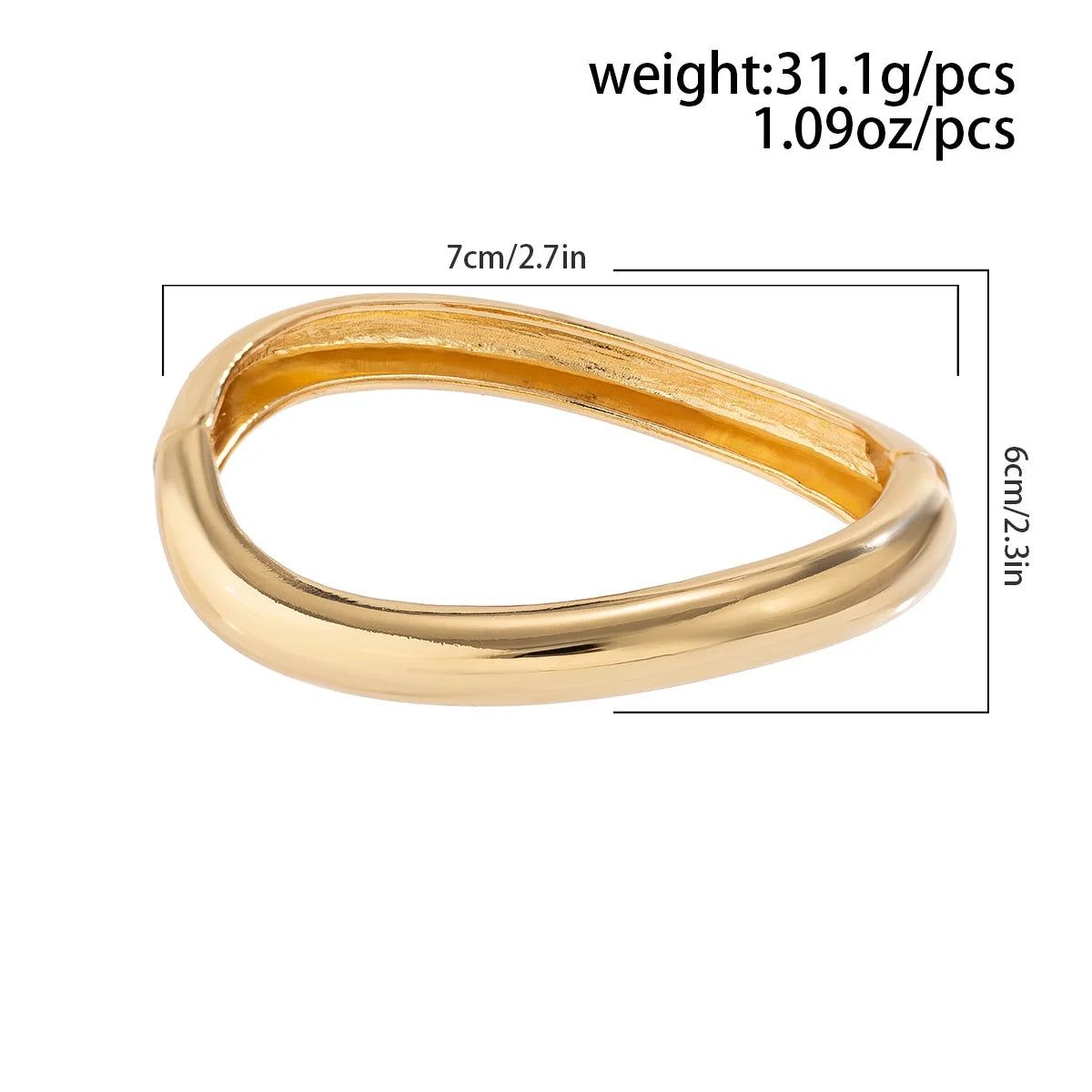 KMVEXO Round Smooth Bracelet Bangle – Minimalist Gold & Silver Charm Jewelry