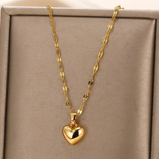 Stainless Steel Love Heart Necklace for Women – 2024 Trend | Free Shipping