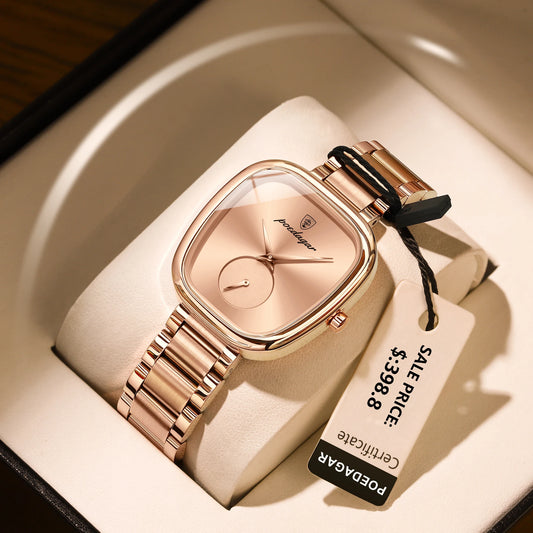 POEDAGAR Luxury Women's Watch – Waterproof Stainless Steel Quartz