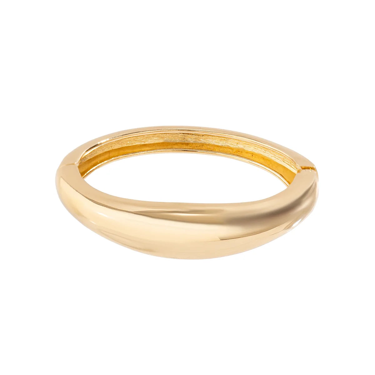 KMVEXO Round Smooth Bracelet Bangle – Minimalist Gold & Silver Charm Jewelry