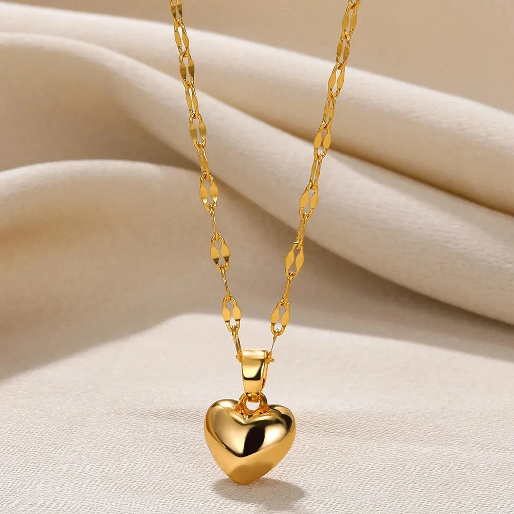 Stainless Steel Love Heart Necklace for Women – 2024 Trend | Free Shipping