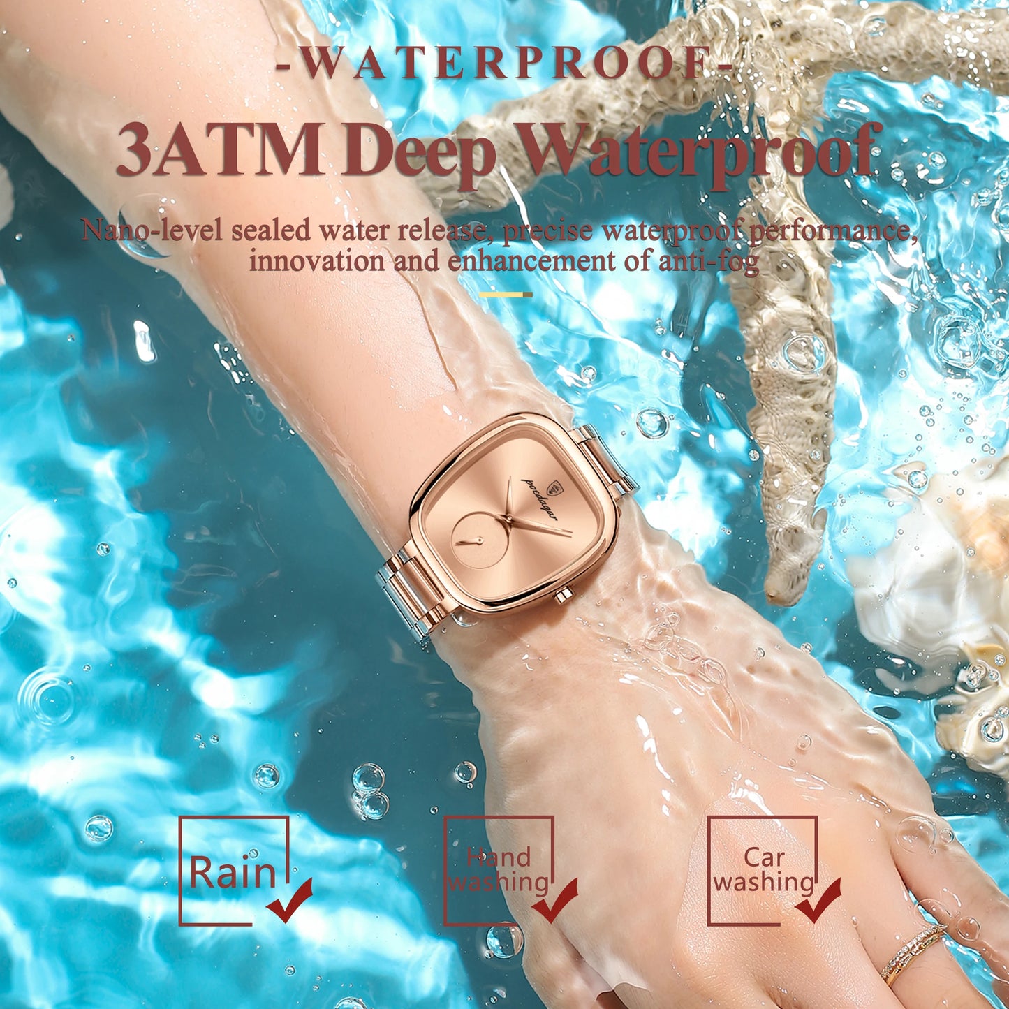 POEDAGAR Luxury Women's Watch – Waterproof Stainless Steel Quartz