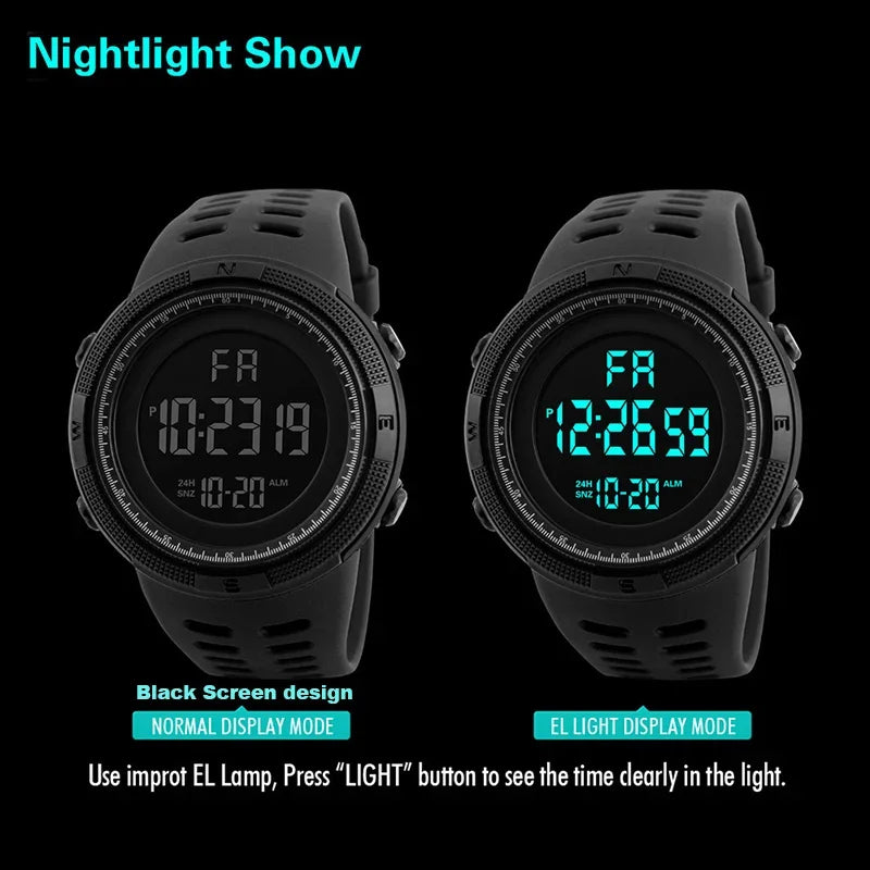 YIKAZE Y01 Military Sports Watch for Men – Waterproof Digital Multifunctional Watch