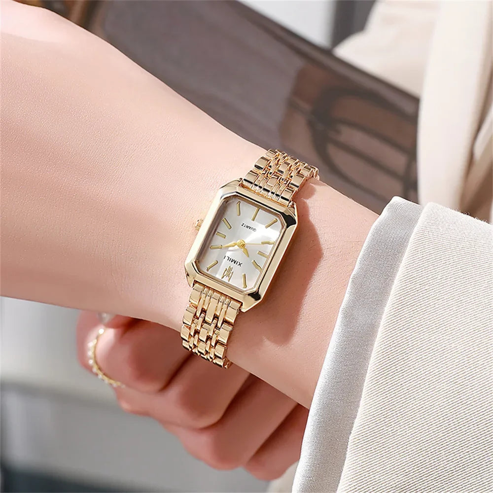 YIKAZE 2024 Women's Luxury Stainless Steel Quartz Watch – Fashion & Business